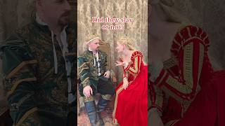 Common conversations amongst the nobles before the jousting tournament. #renaissance #rennfaire