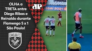 ‘Vira homem, seu otário’; Olha a treta entre Diego e Reinaldo no jogo entre Flamengo e São Paulo