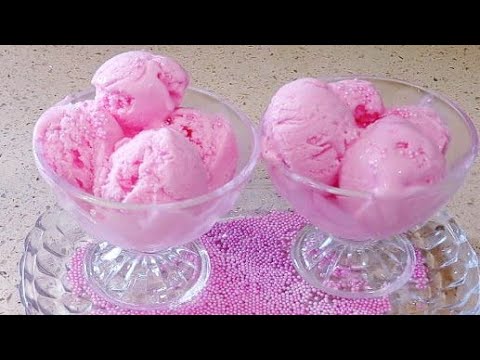 Homemade strawberry ice cream recipe |strawberry custer ice cream |