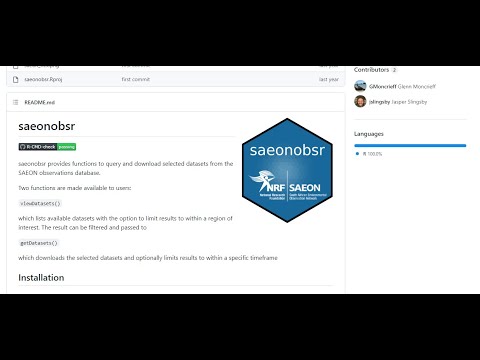 Accessing SAEON observational data through the saeonobsr R package (SAEON Seminar, March 2023)