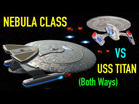 Riker's USS Titan VS Nebula Class - Both Ways - Star Trek Starship Battles