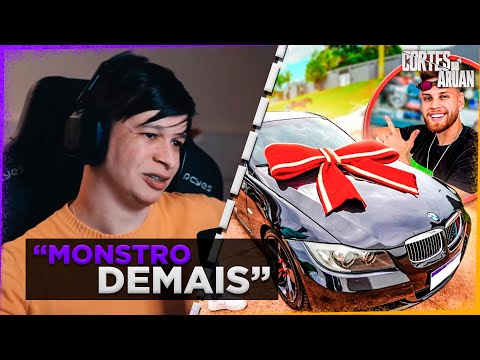 ARUAN REAGE A VOU DAR MINHA BMW DE PRESENTE PRO MEU AMIGO 🚗 🎁!! (LEO DA HORNET) - Cortes do Aruan