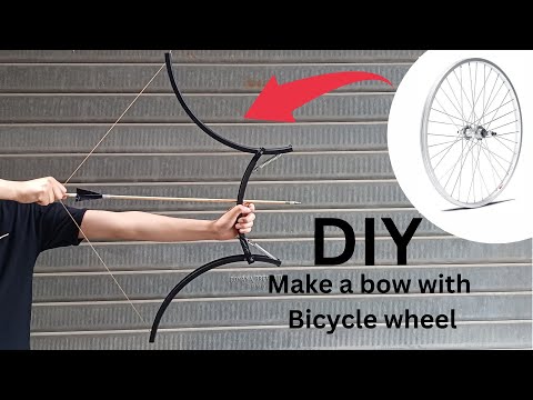 How to Make a Cheap takedown Bow from a Bicycle Wheel bow | DIY Bowfishing and Survival Bow