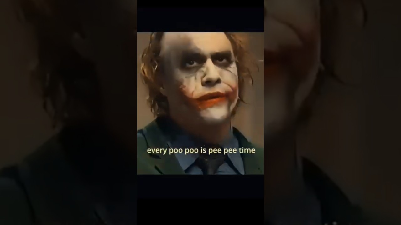 Every poo poo is pee pee time Joker and Batman talk 😂 #fyp #memes #batman #joker