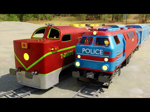 Lego Thief Prison Breck Fail - Lego Police Thief Racing - Choo choo train kids videos
