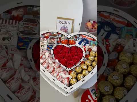Подарок для девушки, Подарок любимой жене, Подарочный бокс со сладостями, Сладкие боксы на день рождения - фото 1 - id-p2096394016