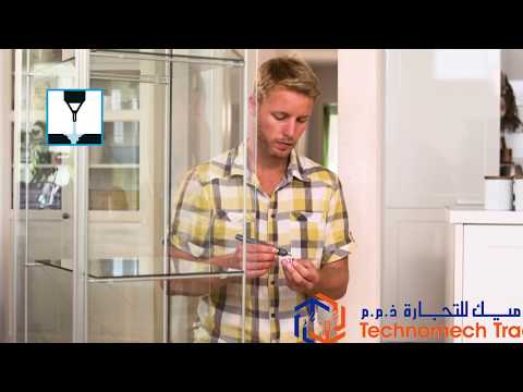 Fix a grip onto a glass door with BLUFIXX - Technomech Dubai