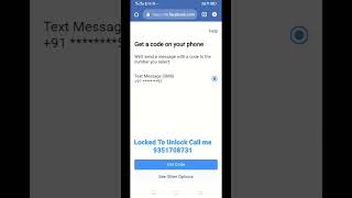 facebook account without identity open get code on your phone option #facebook #locktounlock