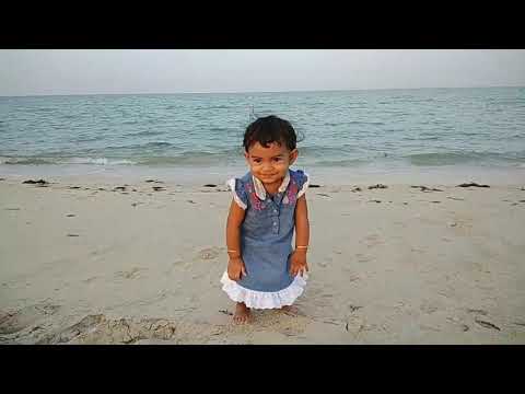 Baby Shanza at Azerbaijan beach Qatar