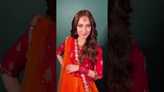 Orange Raw Silk Lehenga Choli with Potli - Video 8