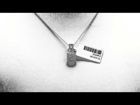 Princess Square Cluster White Gold Diamond Designer Pendant [P4855B]