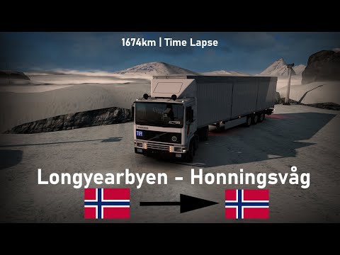 ETS 2 | ProMods 2.51 | Longyearbyen [N] - Honningsvåg [N] Time Lapse