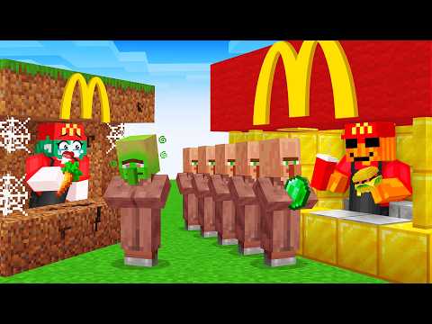 POBRE vs RICO: RESTAURANTE de MCDONALDS en Minecraft