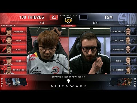 100T vs TSM - Week 1 Day 1 Season 9 LCS Spring 2019 - 100 Thieves vs Team SoliMid
