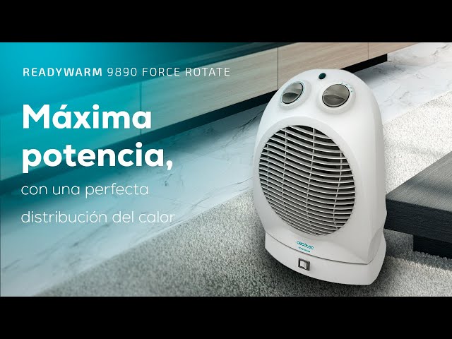 Calefator Cecotec ReadyWarm 9890 Rotate Force 2400W Oscilação Termóstato video