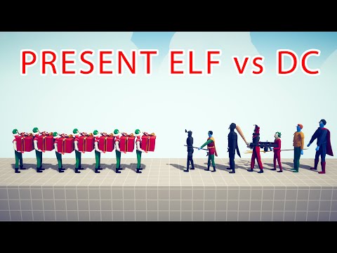 PRESENT ELF Team vs DC Team - Totally Accurate Battle Simulator TABS