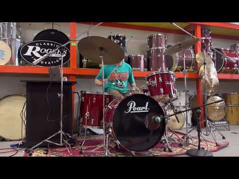1980s Pearl All-Maple "MLX" Rosewood Lacquer Drum Set image 16