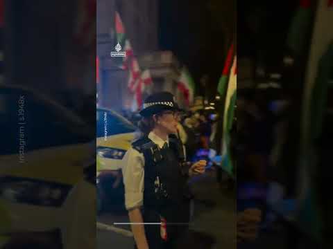 Protesters outside Israeli embassy in London condemn assault on Lebanon | AJ #shorts