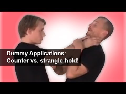 Wing Chun Wooden Dummy application - section 3 - Defense against front strangle