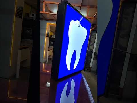 50x70 cm Mavi Diş Tabelası