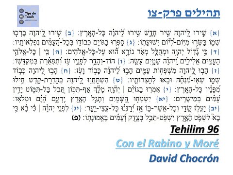 Tehilim 96 - Salmo  96 Lectura y Breve explicación