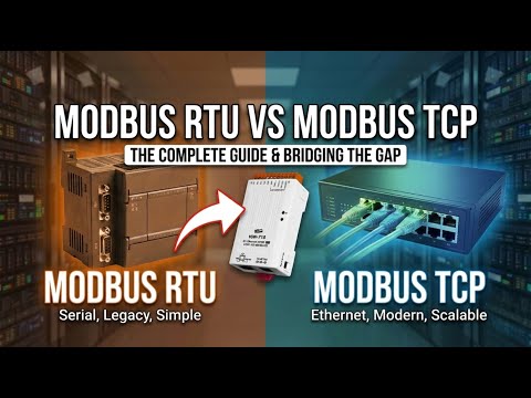 Part of a video titled Modbus RTU vs Modbus TCP IP Explained — What's the ... - YouTube