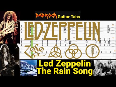 The Rain Song - Led Zeppelin - Acoustic Guitar + Bass TABS Lesson