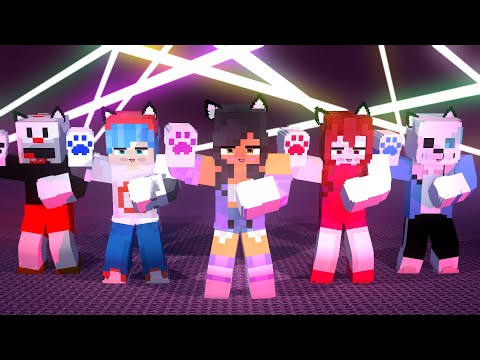 GANGNAM STYLE FIRST MEET PAW FNF BOYFRIEND, APHMAU, SANS, CUPHEAD, GIRLFRIEND - MINECRAFT #shorts