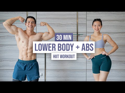 30 MIN LOWER BODY & ABS HIIT WORKOUT I all-standing, no equipment, with cool down