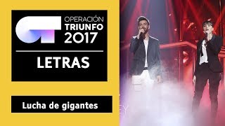 LUCHA DE GIGANTES - Amaia, Aitana y Agoney | Gala 11 | LETRA