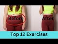 TOP 12 ABS EXERCISES TO DO AT HOME SMALL WAIST FLAT BELLY