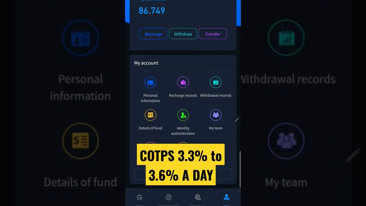 https://www.cotps.com#/pages/login/register?invite=506544 #interes#ganardinero#cotps#usdt#money