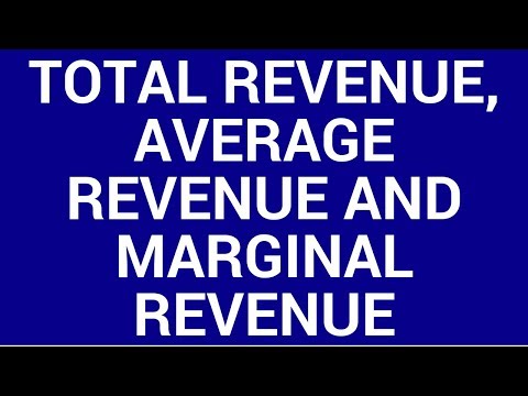 Total revenue, average revenue and marginal revenue