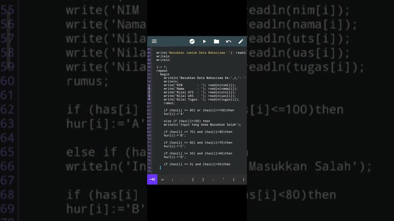 algoritma pemrograman menggunakan pascal,Tugas UAS