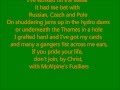 The Dubliners - McAlpines Fusiliers (lyrics) 