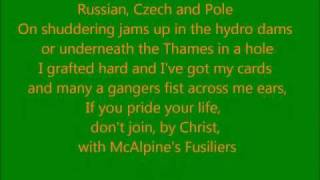 The Dubliners - McAlpines Fusiliers (lyrics)