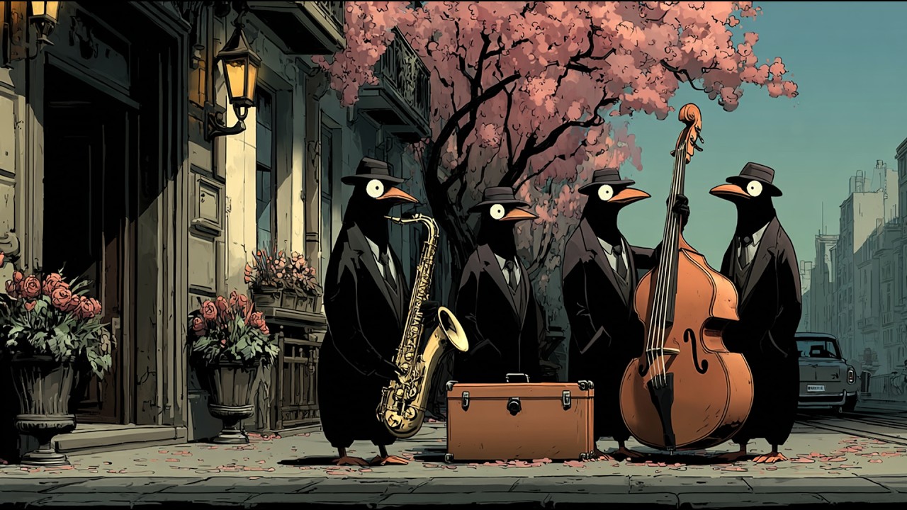 Penguins Start the Spring Journey – Jazz for Deep Work & Study