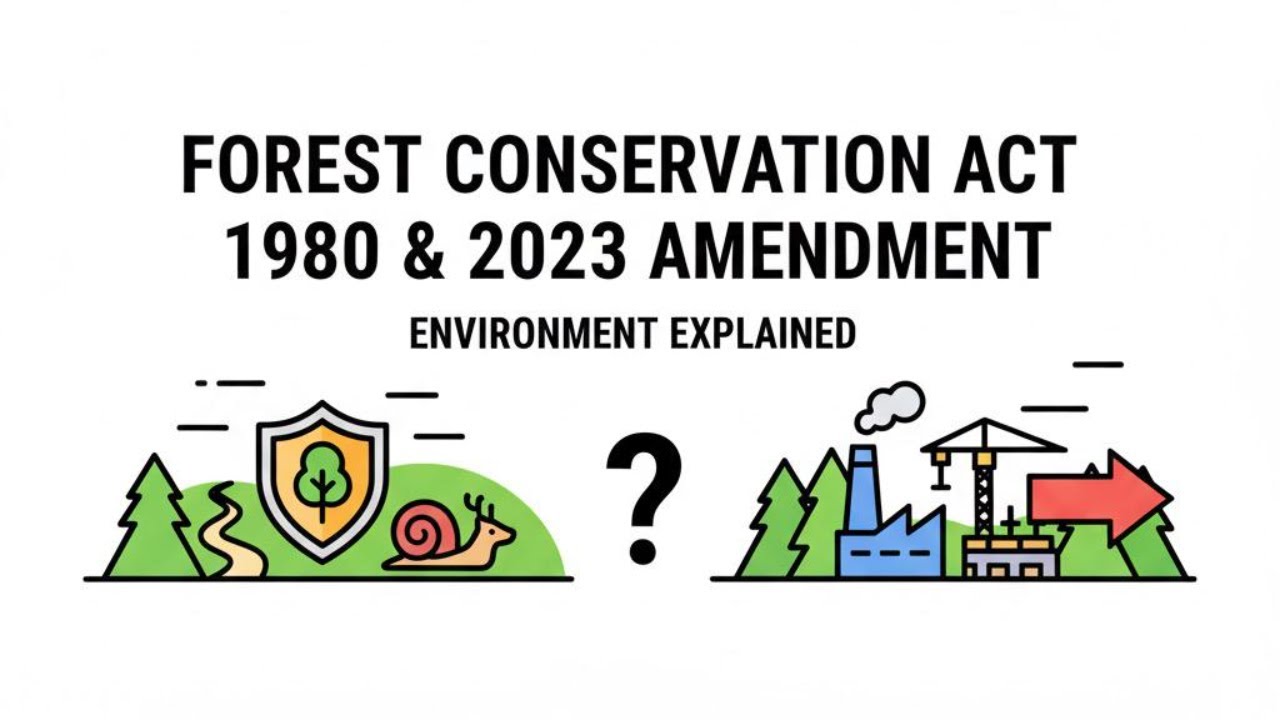 Forest Conservation Act 1980 & 2023 Amendment | Environment Explained | UPSC, PCS, BPSC, SSC