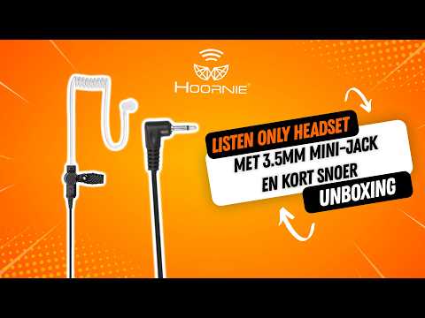 Hoornie Listen Only Oortje met 3,5mm Stekker | Kort 25cm Snoer | Unboxing