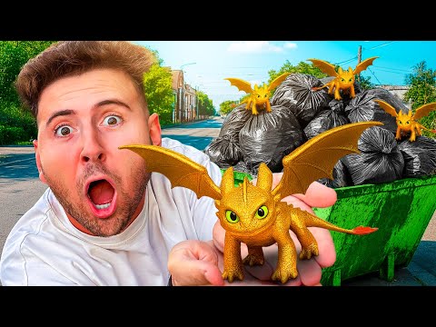 ENCONTREI O BANGUELA ULTRA RARO DE COMO TREINAR O SEU DRAGÃO NO LIXO! *DE OURO