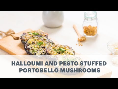 Halloumi and Pesto Stuffed Portobello Mushrooms Recipe – Cooking with Bosch
