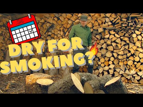 How long do you season wood for SMOKING to get it dry?