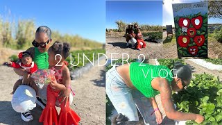 2 UNDER 2: DAY IN THE LIFE FAMILY FUN | STRAWBERRY PICKING BEDNER'S FARM