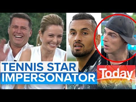 Impersonator does Nadal, Kyrgios and Murray | Today Show Australia
