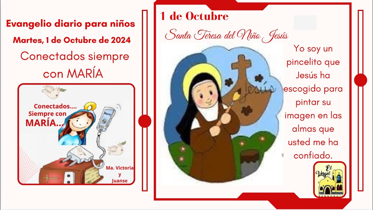 Martes 1 de octubre de 2024 , evangelio diario para niños ￼ según San Lucas 9, 51-56￼