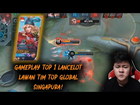 TOP 1 LANCELOT LAWAN GLOBAL LING SINGAPURA ! LATE GAME SERU - Mobile Legends