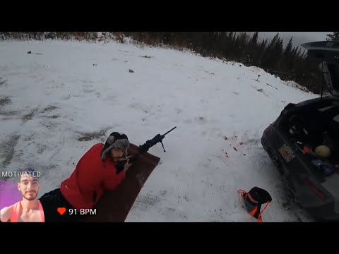 Stream Sniper Takes Ice Poseidon Gun Shooting in Alaska