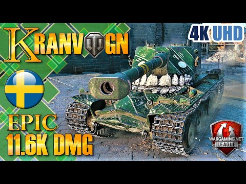 WoT Kranvagn Gameplay ♦ 11.6k Dmg ♦ Heavy Tank Review 4k UHD