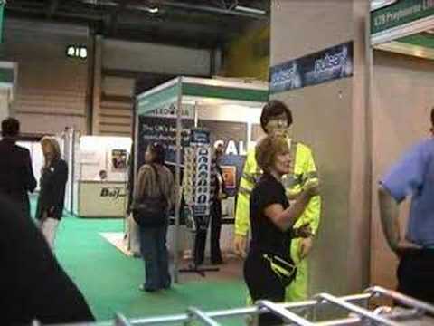 mannequin-man performming as a Living Mannequin: Mannequin man the human statue, performing as a show dummy on the stand of Praybourne Limited at the Safety and Health Expo 2008 at the NEC for Pulsar on 13/05/2008