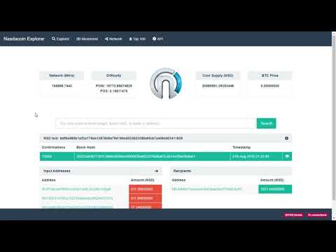 Como consehui o NSD Txid ou hash da sua transferência de NSD